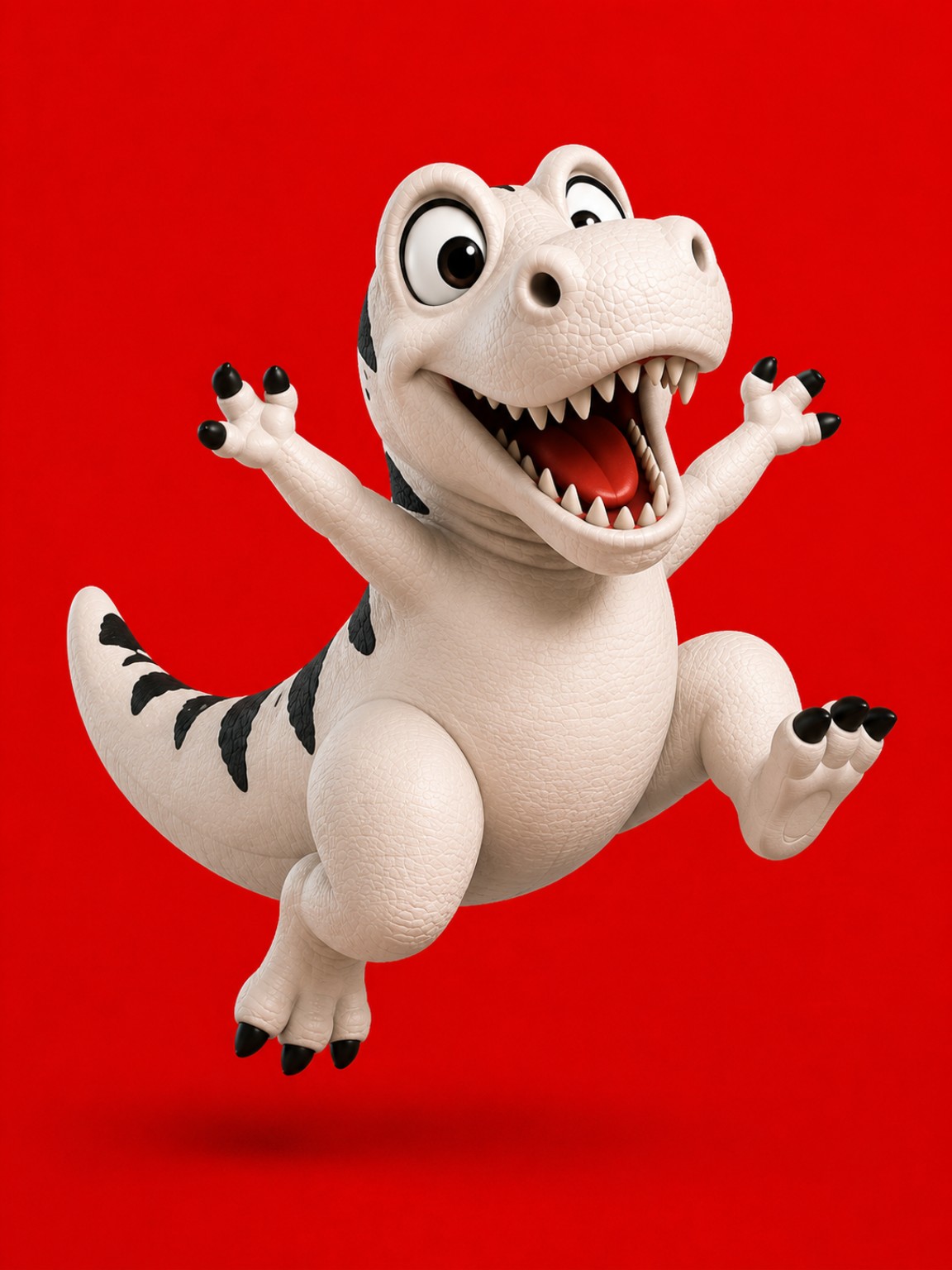Rexy saltando de alegría